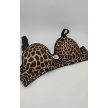 Tektaş Leopar Desenli Destekli Sütyen