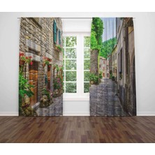 Miraxx Özel Tasarım Dekoratif Baskı Salon Mutfak Oturma Odası 3D Baskılı Fon Perde 281