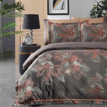 Sarev Atlas Jakarlı Nevresim Takımı King Size , .bakır