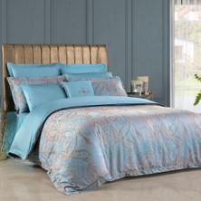 Sarev Athena Jakarlı Nevresim Takımı King Size , .mavi