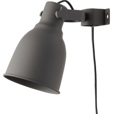 IKEA Hektar Duvar Lambası, Koyu Gri, 11 Cm, Mandal Spotu