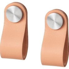 IKEA Östernäs Kulp, Tabaklanmış Deri, 65 Mm, 2 Adet