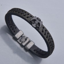 İdol Avm Kartal Simgeli Erkek Deri Bileklik Takı Aksesuar B24 T5