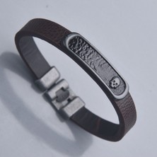 İdol Avm Kuru Kafalı Erkek Deri Bileklik Takı Aksesuar B24 T5