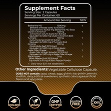 Wellnees Labsrx Berberine 15,000 Mg With Ceylon Cinnamon 120 Veggie Kapsül