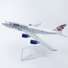 Banbo1 British 747 16CM Alaşım Uçak Modeli (Yurt Dışından)