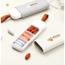 La Vie Design Gri Taşınabilir 3 Bölmeli Dayanıklı Polimer Malzeme Organizer Kit Ilaç Hap Kutusu Pill Box