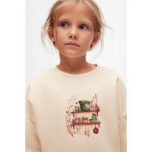 Kiz Çocuk Sweatshirt 4-8 Yaş 37518