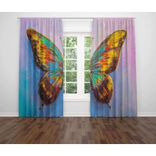 Miraxx Özel Tasarım Dekoratif Baskı Salon Mutfak Oturma Odası 3D Baskılı Fon Perde 113