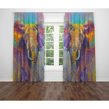 Miraxx Özel Tasarım Dekoratif Baskı Salon Mutfak Oturma Odası 3D Baskılı Fon Perde 297