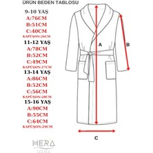 Hera Textile Kapüşonlu ve Kemerli Pamuklu LİLA Erkek-Kız Genç Çocuk Bornozu(PAMUKLU-YUNUS NAKIŞLI-YUMUŞAK)
