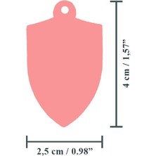 Venüs Takı ve Aksesuar Kalkan Şeklinde Zilli Isimli Kedi Küçük Irk Köpek Tasması