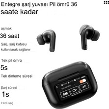 Bluetooth Kablosuz Kulaklık LCD Ekranlı Tüm Bildirimleri Ekran Üzerin De Görme ve Yönlendirme Arama