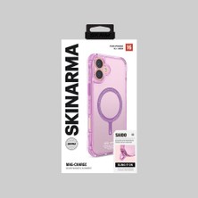 Skinarma iPhone 16 Uyumlu Kılıf Skinarma Şeffaf Airbag Tasarımlı Magsafe Şarj Özellikli Saido Kapak Pembe