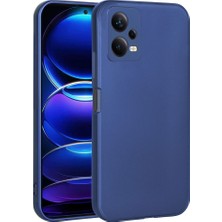 noktaks - Xiaomi Redmi Note 12 4G - Kılıf Mat Soft Premier Silikon Kapak - Saks Mavi - T26750