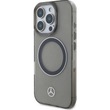 Mercedes-Benz iPhone 16 Pro Max Kılıf Mercedes-Benz Orjinal Lisanslı Magsafe Özellik Saydam Yüzey Ring Siyah