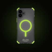 Skinarma iPhone 16 Uyumlu Kılıf Magsafe Özellikli Şeffaf Airbag Tasarımlı Skinarma Saido Nightglow Şeffaf