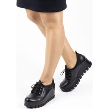 Papuçcity Ahd 8082 Deri Dolgu Topuk Kadın Günlük Ayakkabı