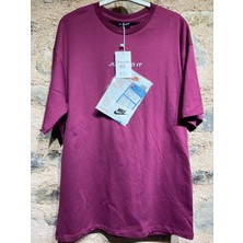 Moneliz Monelizmen Nike Baskılı Mor Oversize T-Shirt