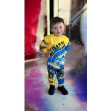 Batman Çocuk Eşofman Takımı Pamuklu Kumaş Kapüşonlu