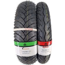 Maruti Tyres Bajaj Pulsar NS 125, 120/80-17 TL ve 90/90-17 TL Dubleks Lastik Set