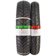 Maruti Tyres Bajaj Pulsar NS 125, 120/80-17 TL ve 90/90-17 TL Dubleks Lastik Set