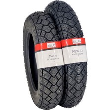 Billas Kışlık Lastik 350-10 ve 90/90-12 Takım Tl (Tubeless - Dubleks) BL200SET