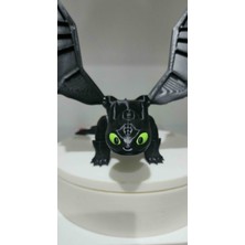 Ejderhanı Nasıl Eğitirsin? 3D Mega Boy 30CM Dişsiz Toothless Siyah Hareketli Ejderha Figür