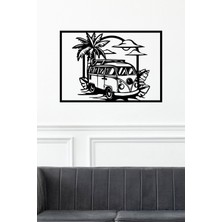 Retro Minibüs ve Tatil Temalı Minimalist Tablo T000000020