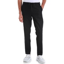 Lacivert Dinamik Fit Düz Yandan Cepli Pamuklu Jogger Pantolon