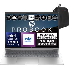 Hp Probook 460 G11 Intel Core Ultra 5 125U Ddr5 48GB 2tb SSD Intel® Aı Boost 16" Wuxga IPS Windows 11 Pro Taşınabilir Bilgisayar A23BKEAP19 + Zetta Çanta