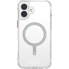 Skinarma iPhone 16 Uyumlu Kılıf Skinarma Şeffaf Airbag Tasarımlı Magsafe Şarj Özellikli Saido Kapak Şeffaf