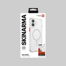 Skinarma iPhone 16 Uyumlu Kılıf Skinarma Şeffaf Airbag Tasarımlı Magsafe Şarj Özellikli Saido Kapak Şeffaf