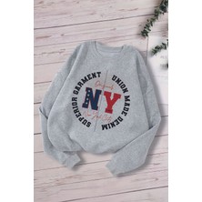 Myada Trend Premium Nyc Newyork City Baskılı Oversize Kapüşonlu Çocuk Sweatshirt 13642