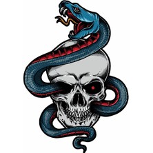 Sticker Usta Yılan ve Kurukafa Sticker 00519