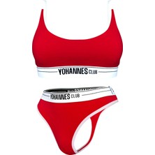 Yohannes Club Yohannesclub, Kadın, Iç Çamaşırı Takımı, (Bralet-Tanga), Kırmızı