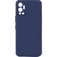 noktaks - İnfinix Hot 12 - Kılıf Mat Soft Esnek Biye Silikon - Lacivert - T26154
