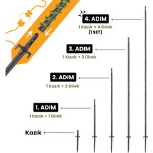 Nepratik 5 Adet Bitki Destek Çubuğu - Bahçe ve Saksı Bitkileri Için (5 X220 Cm)