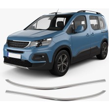 Brsplast Peugeot Rifter 2019 ve Üzeri Uyumlu Krom Cam Çıtası 2 Parça Paslanmaz Çelik