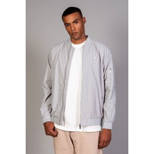 Gri Regular Fit /krinkıl Kumaş Mevsimlik Pilot  Erkek Ceket