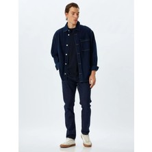 Slim Fit Kot Pantolon - Brad Jean - Koton - 5WAM40112ID - Koyu Indigo - 30/30