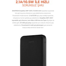 10.000 mAh Powerbank 2x USB Çıkışlı 1 Type-C ve 1 Micro Girişli SNP-3000-3001