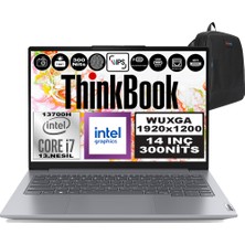 Lenovo Thinkbook 14 G6 Irl Intel Core I7 13700H 48GB Ddr5 1tb SSD 14" Wuxga 300NITS IPS Windows 11 Pro Taşınabilir Bilgisayar 21KG004NTRP18 + Zetta Çanta