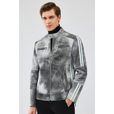 Carrera Erkek Gri Nubuk Deri Spor Ceket 24WGD6528WB