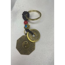 Rahan Feng Shui Yin Yan Bereket Şans Mutluluk Ejderha Çin Paralı Feng Sui Pagoda Anahtarlık