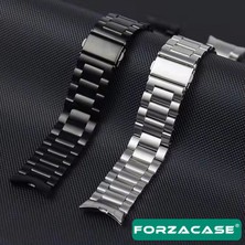 Forzacase Samsung Galaxy Watch 7 40MM ile Uyumlu Metal Baklalı Kordon Kayış - FC790