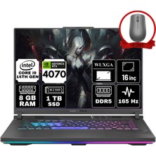 Asus Rog Strıx G16 Intel Core I9-14900HX 8gb 1tb SSD RTX4070/8GB 16" Wuxga 165Hz Freedos Taşınabilir Bilgisayar G614JIR-N3087-A2 & Anzar Mouse