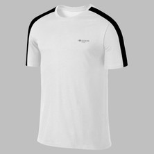Poseidon Storm Yeni Seri Erkek Beyaz Dri-Fit Kumaş Yürüyüş ve Koşu Için Konforlu Kısa Kol T-Shirt  S-3xl