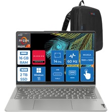 Lenovo Ideapad Flex 5 Amd Ryzen 7 5700U 16GB 2tb SSD 14" Wuxga Windows 11 Pro Dokunmatik Bilgisayar IF82R900GNTX03 + Zettaçanta