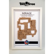 Counter-Strike (Cs/csgo/cs2) Mirage Haritası 3 Boyutlu Çerçeveli Tablo